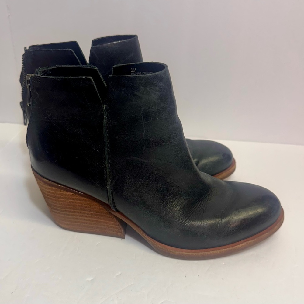 Kork-Ease Chandra‎ Boot black leather block heel size 6